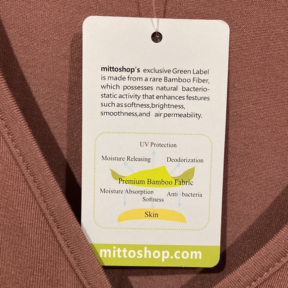 Mittoshop MTS Short Sleeve Top Cinnamon Brown Size Small New - Picture 5 of 5